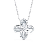 Petal Radiance Solitaire Pendant