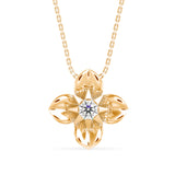 Petal Radiance Solitaire Pendant