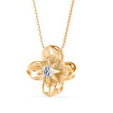 Petal Radiance Solitaire Pendant