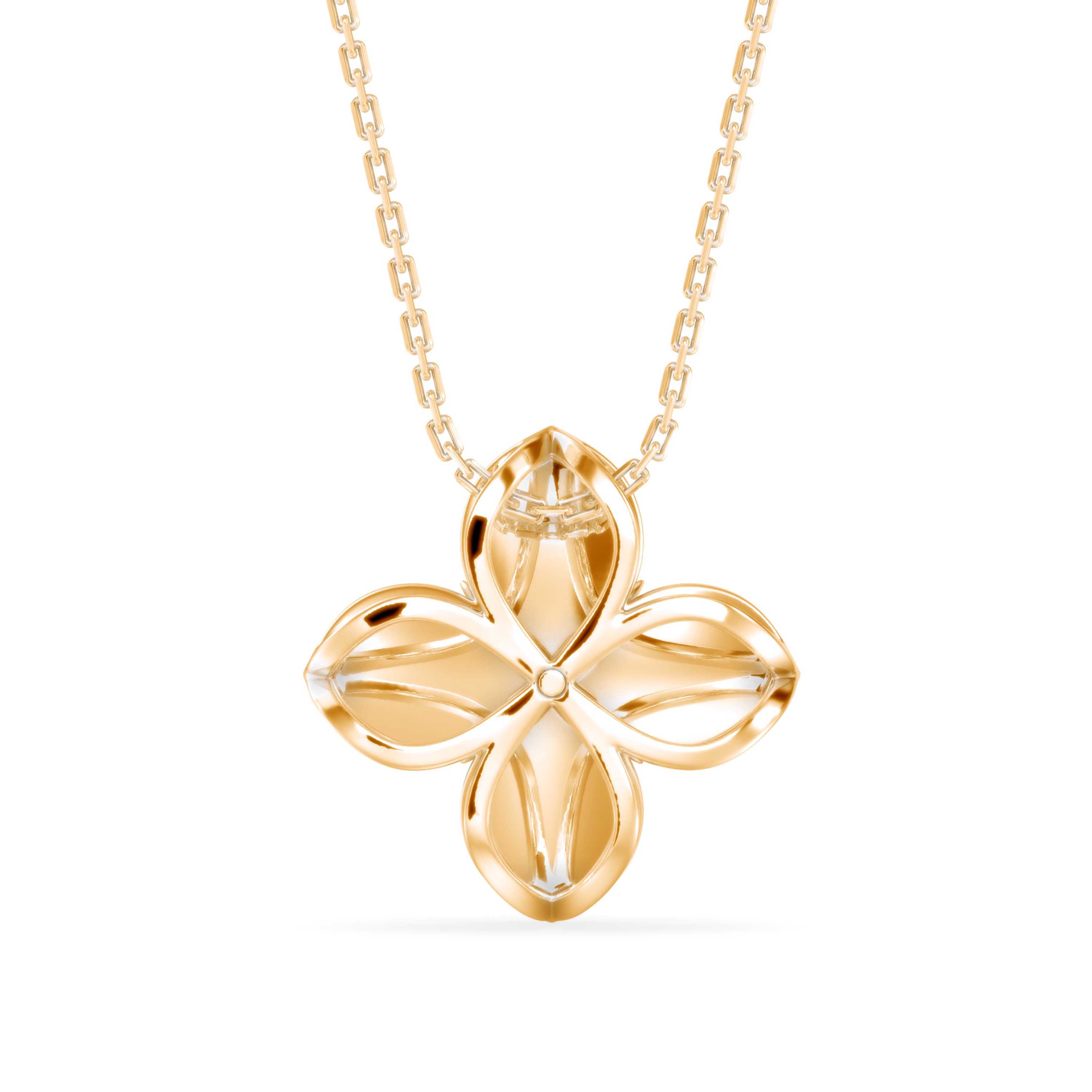 Petal Radiance Solitaire Pendant