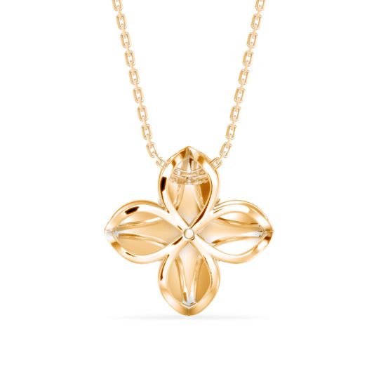 Petal Radiance Solitaire Pendant