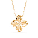 Petal Radiance Solitaire Pendant