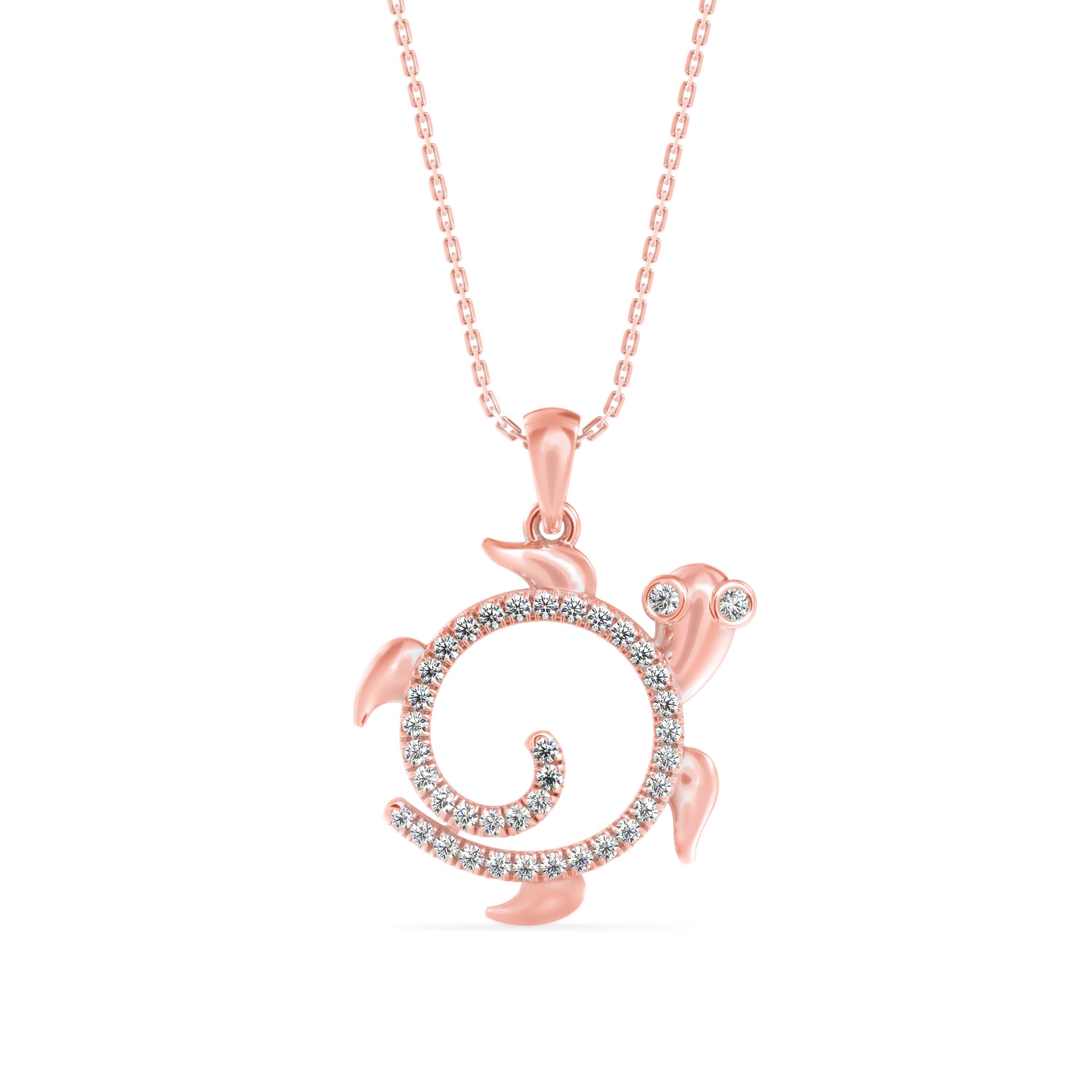 Twirling Turtle Pendant