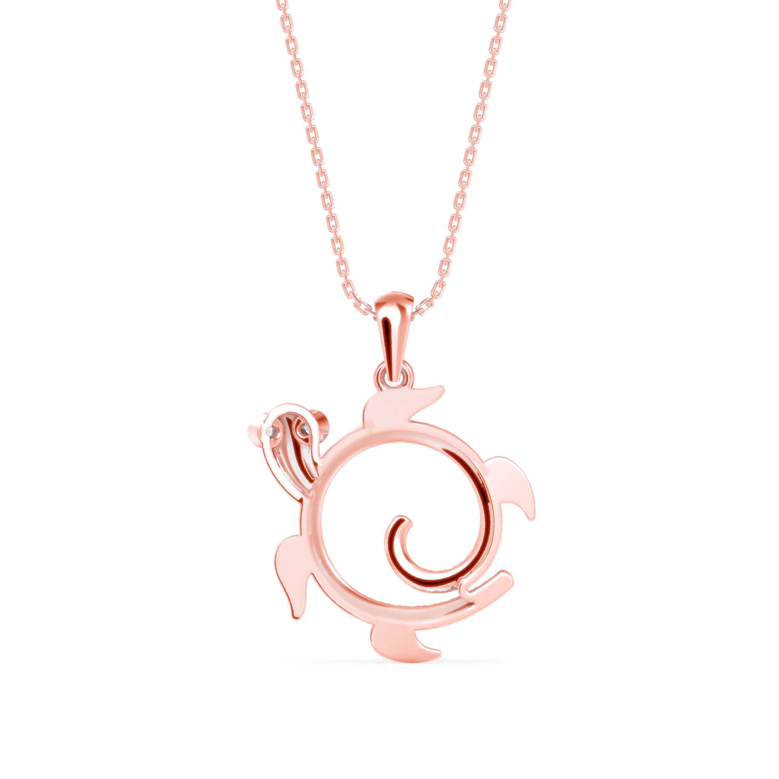 Twirling Turtle Pendant