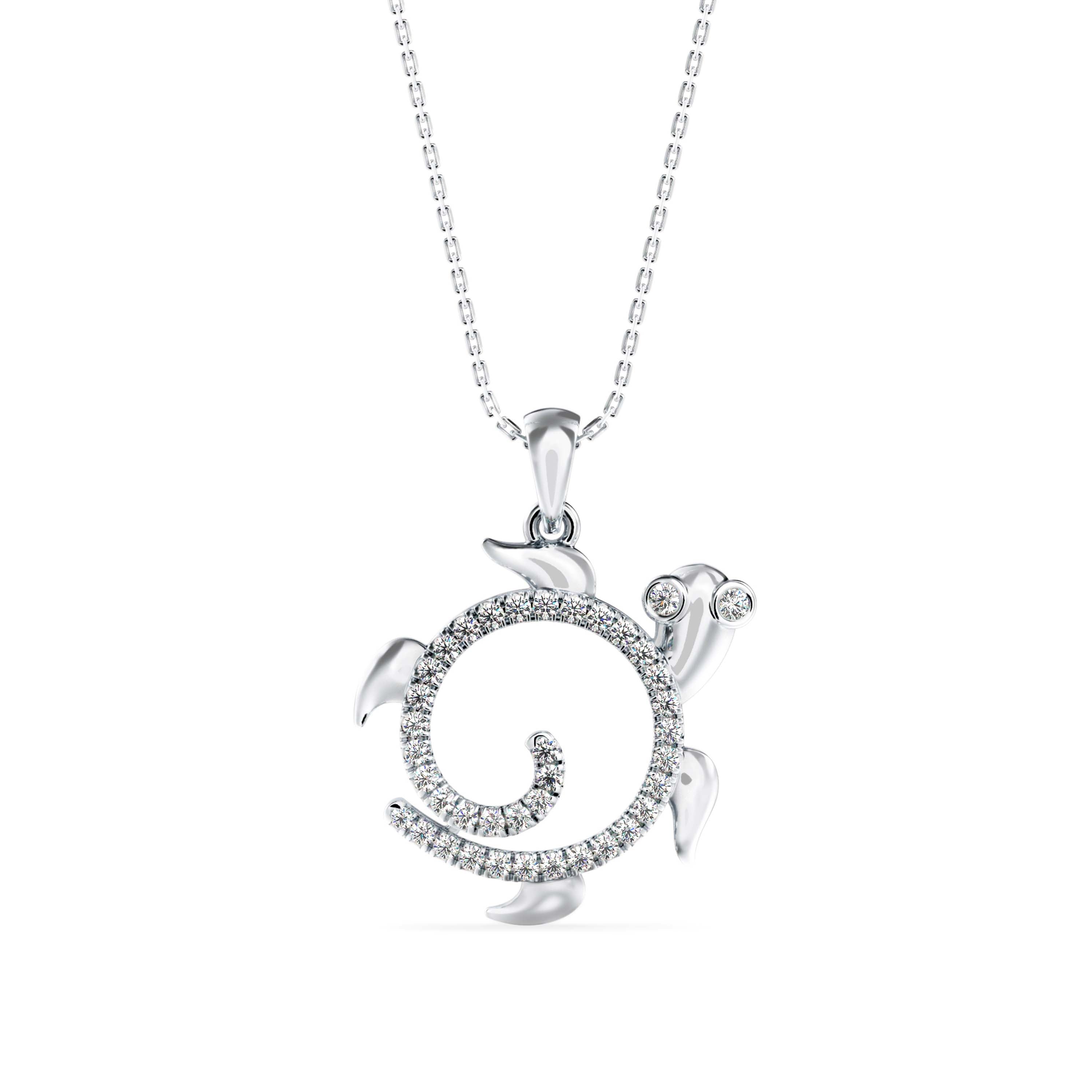 Twirling Turtle Pendant