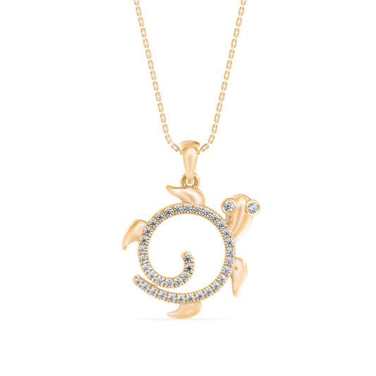 Twirling Turtle Pendant