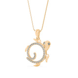 Twirling Turtle Pendant