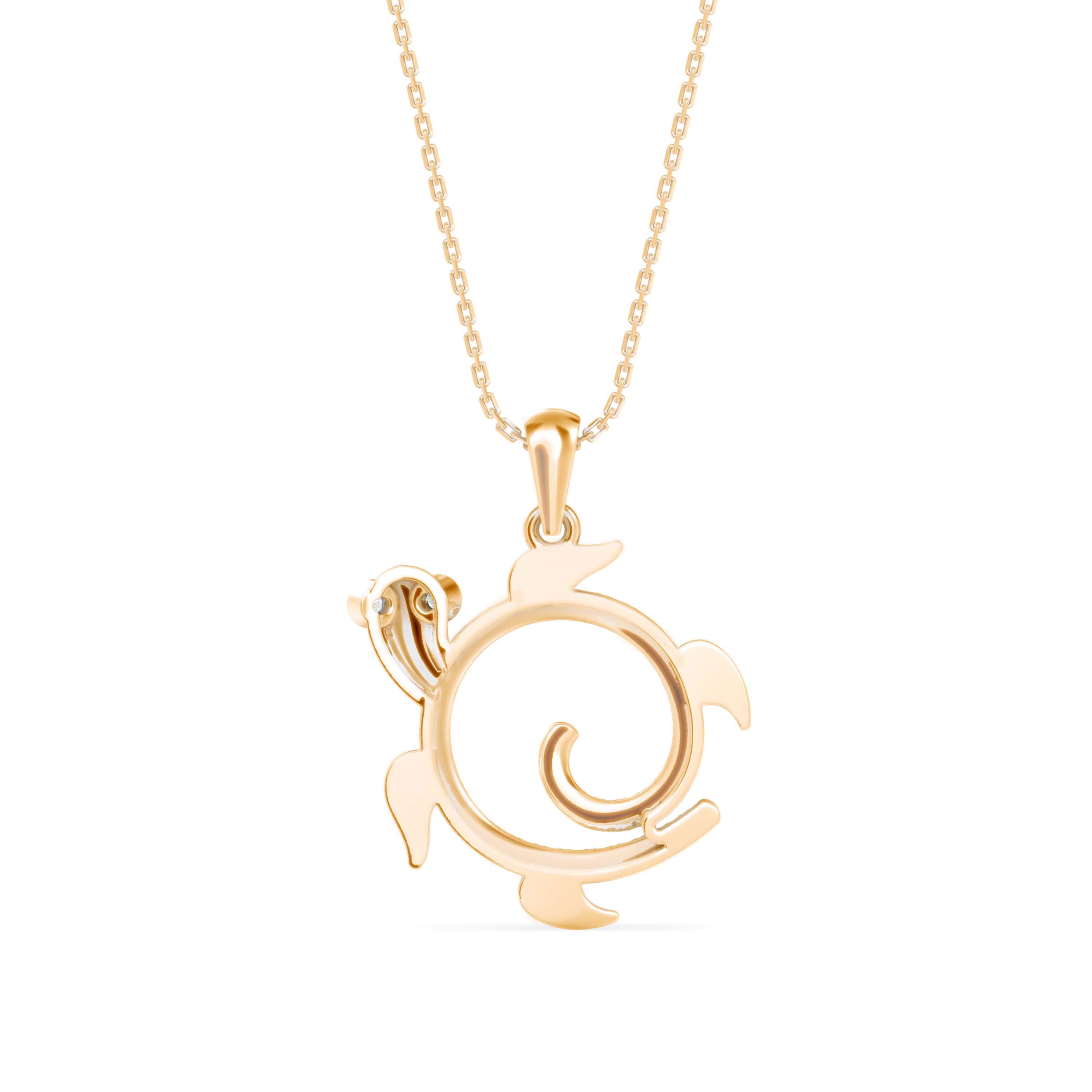 Twirling Turtle Pendant