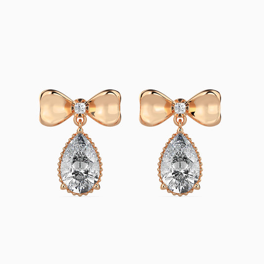 Radiant Bow Drop Earrings