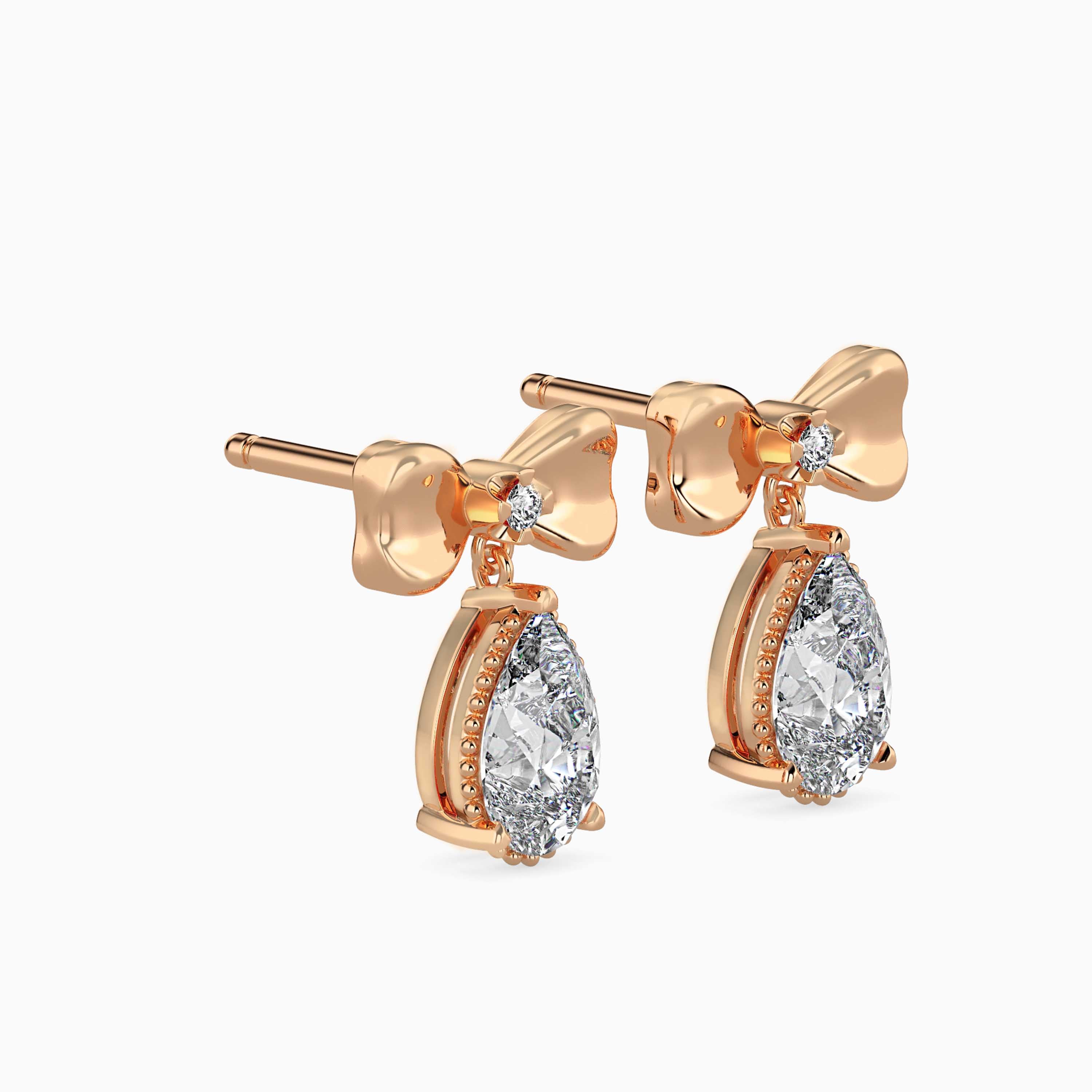 Radiant Bow Drop Earrings