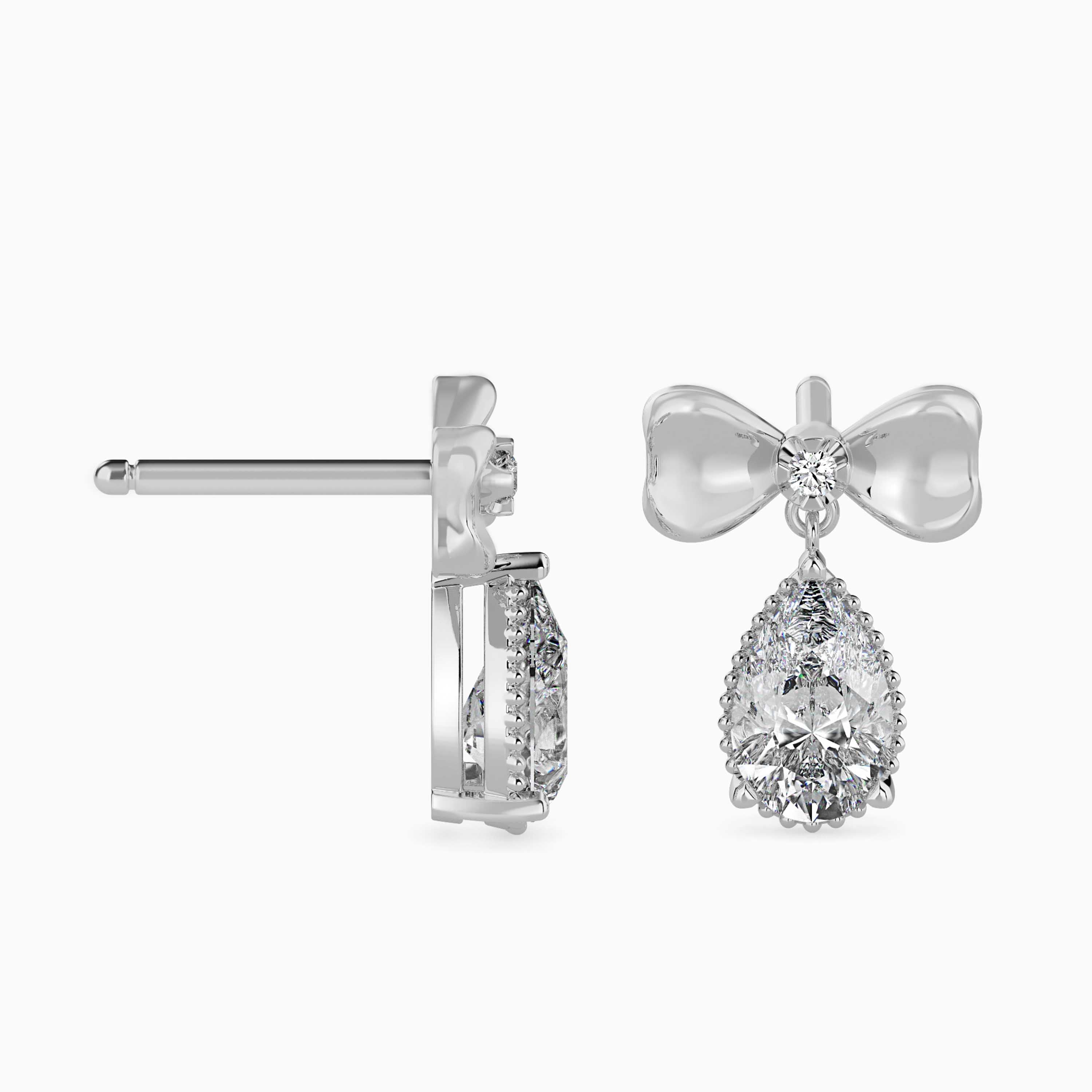 Radiant Bow Drop Earrings