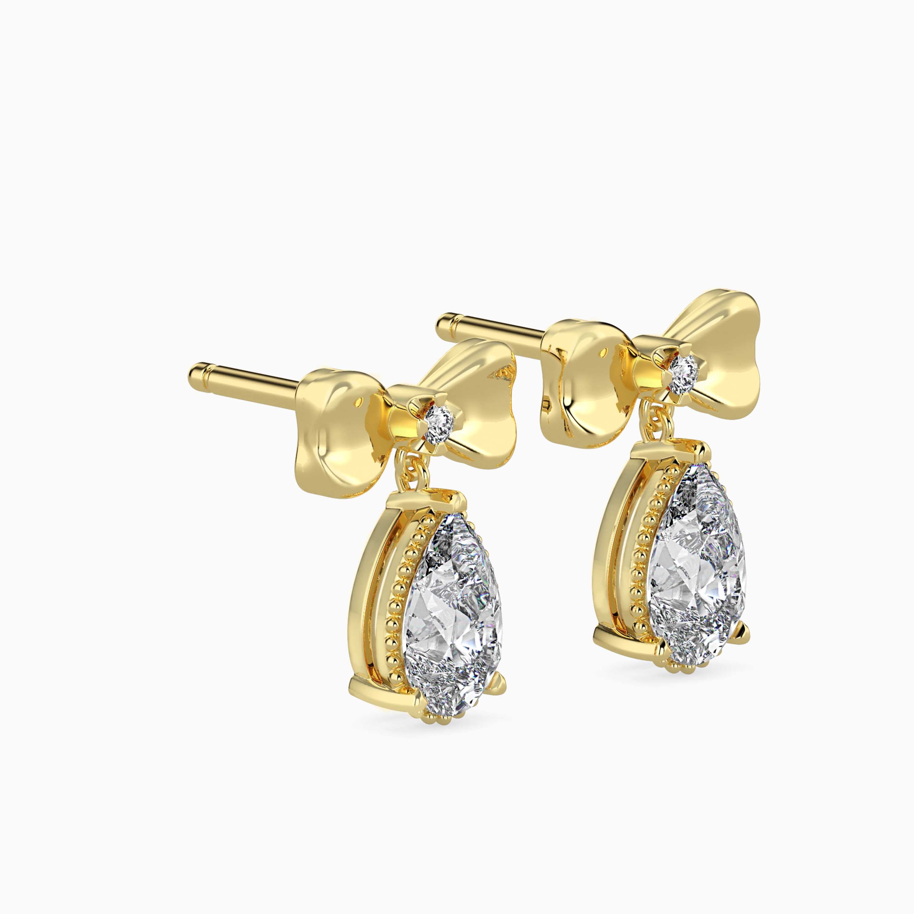 Radiant Bow Drop Earrings