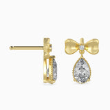 Radiant Bow Drop Earrings
