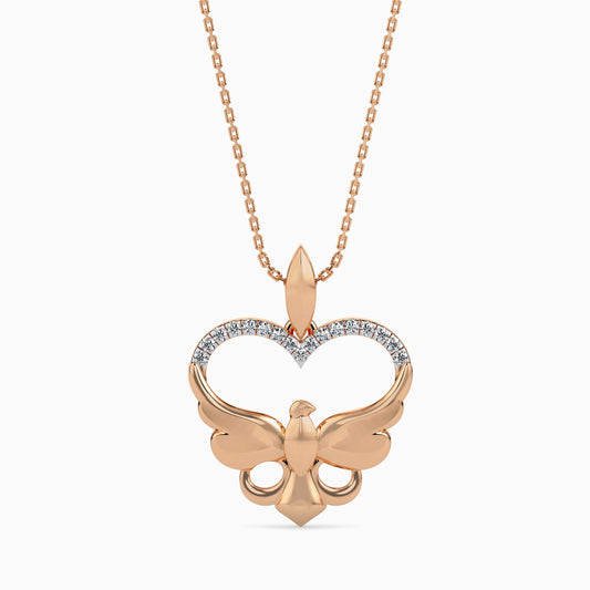 Majestic Eagle Heart Pendant