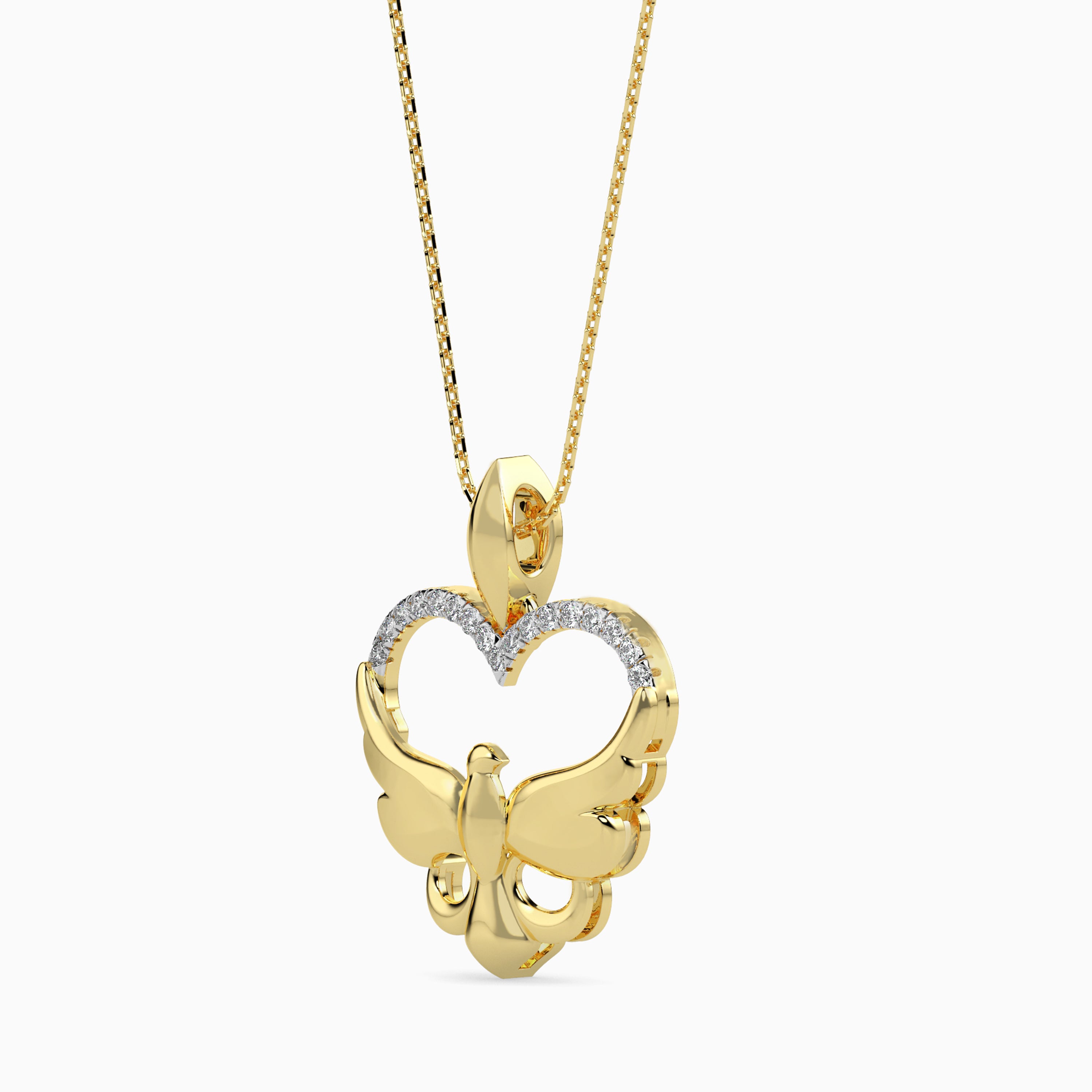 Majestic Eagle Heart Pendant