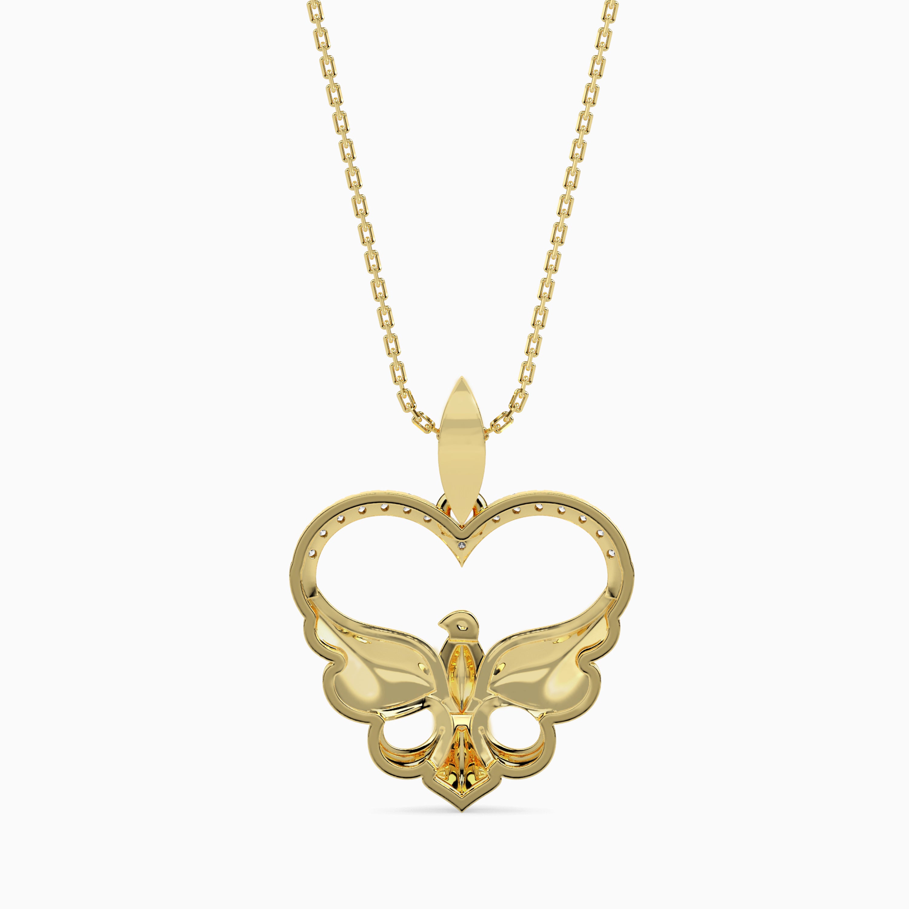 Majestic Eagle Heart Pendant