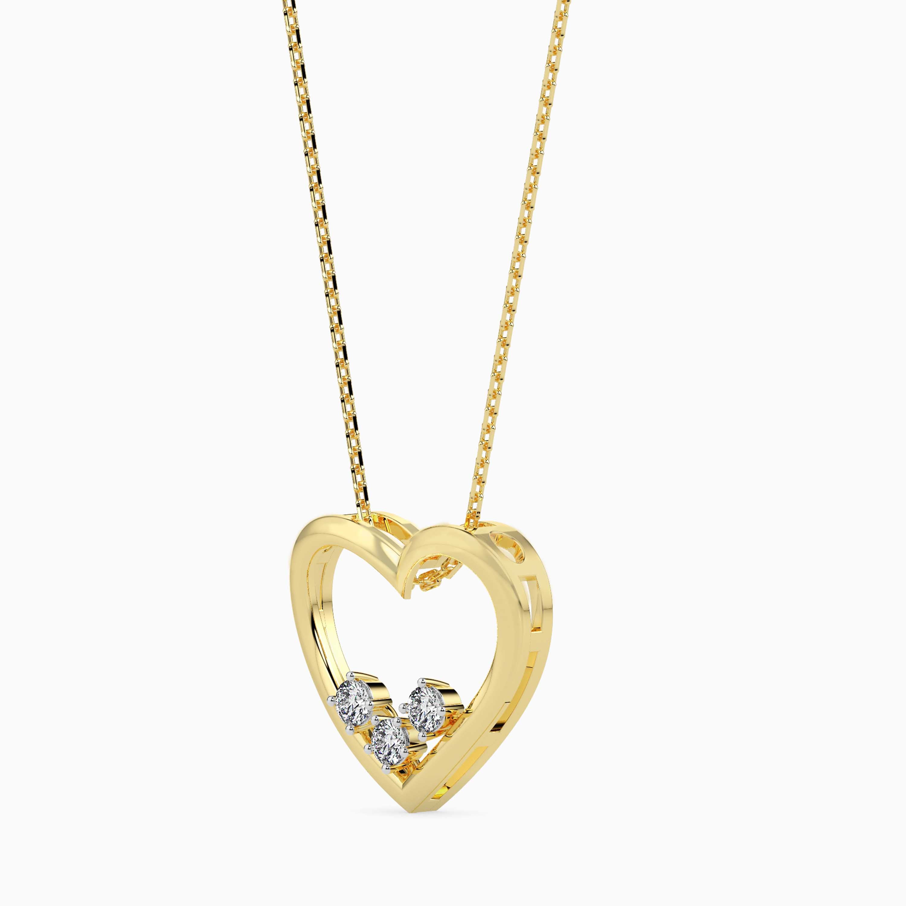 Trio Heart Diamond Pendant