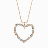 Twisted Heart Diamond Pendant
