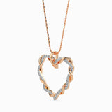 Twisted Heart Diamond Pendant