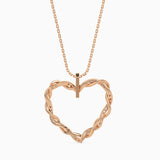 Twisted Heart Diamond Pendant