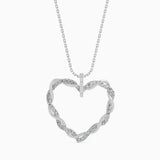 Twisted Heart Diamond Pendant
