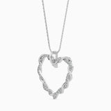 Twisted Heart Diamond Pendant