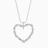 Twisted Heart Diamond Pendant