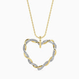 Twisted Heart Diamond Pendant
