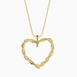 Twisted Heart Diamond Pendant