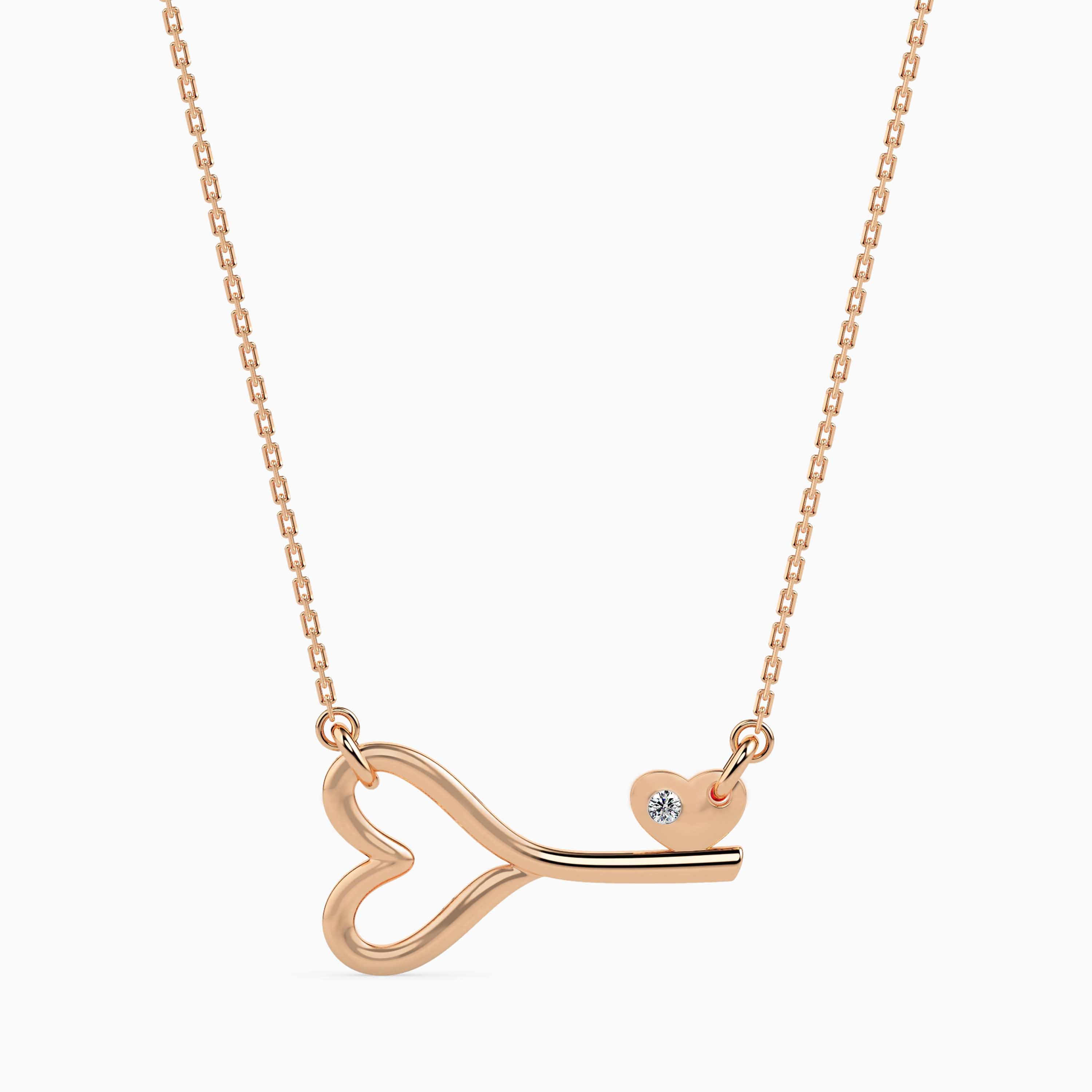 Heartfelt Key Diamond Necklace