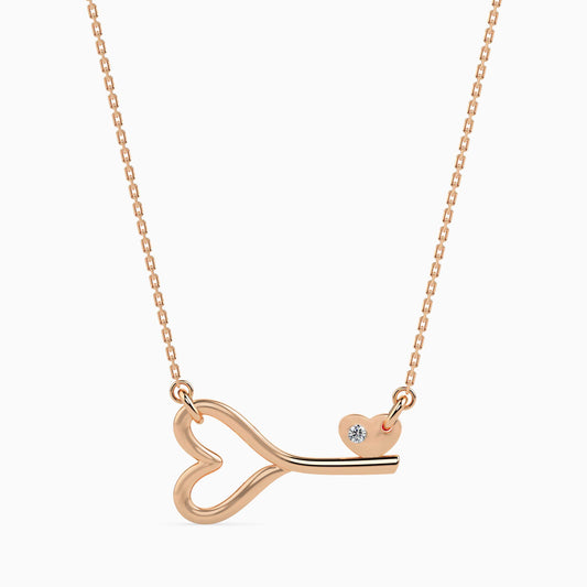 Heartfelt Key Diamond Necklace