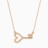 Heartfelt Key Diamond Necklace