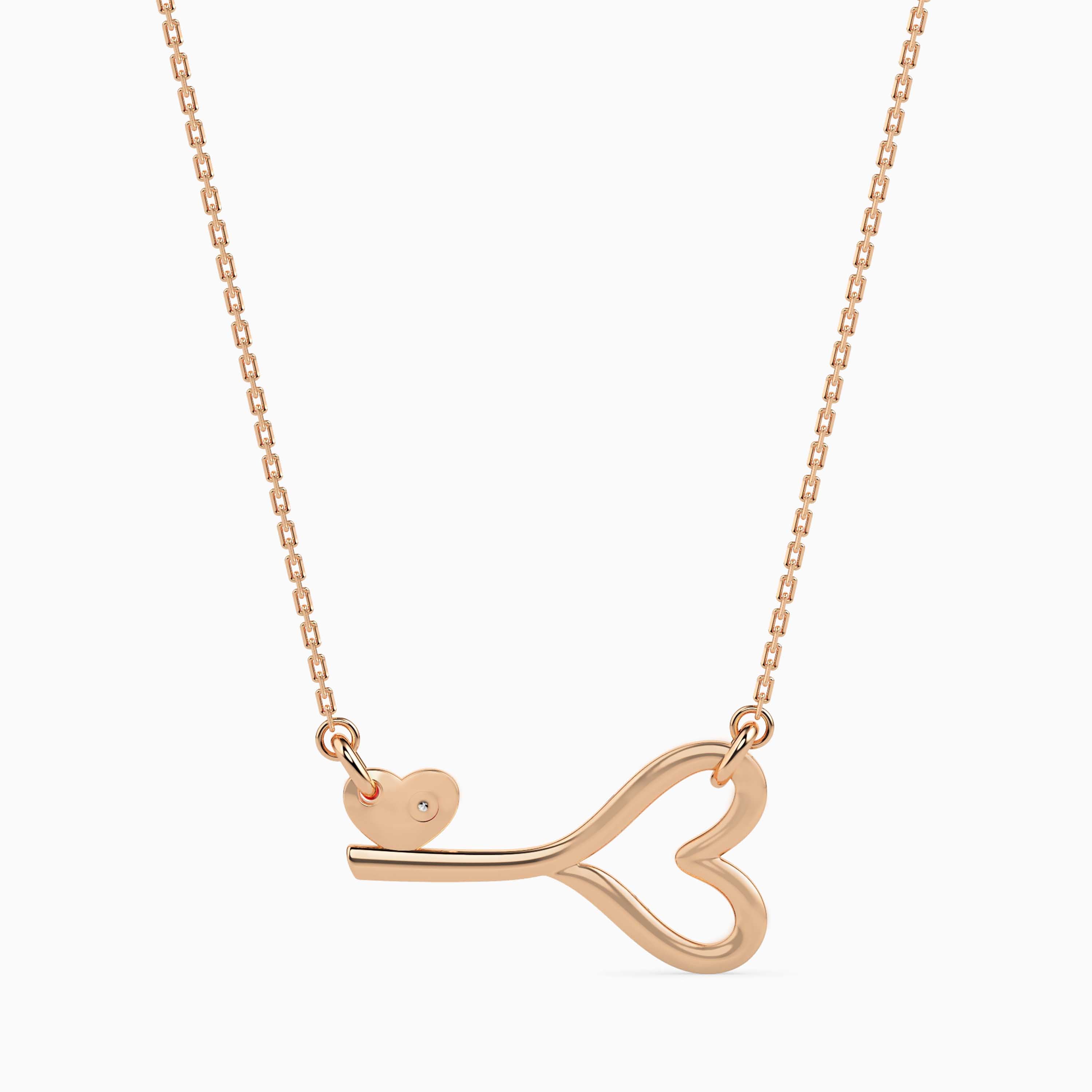 Heartfelt Key Diamond Necklace