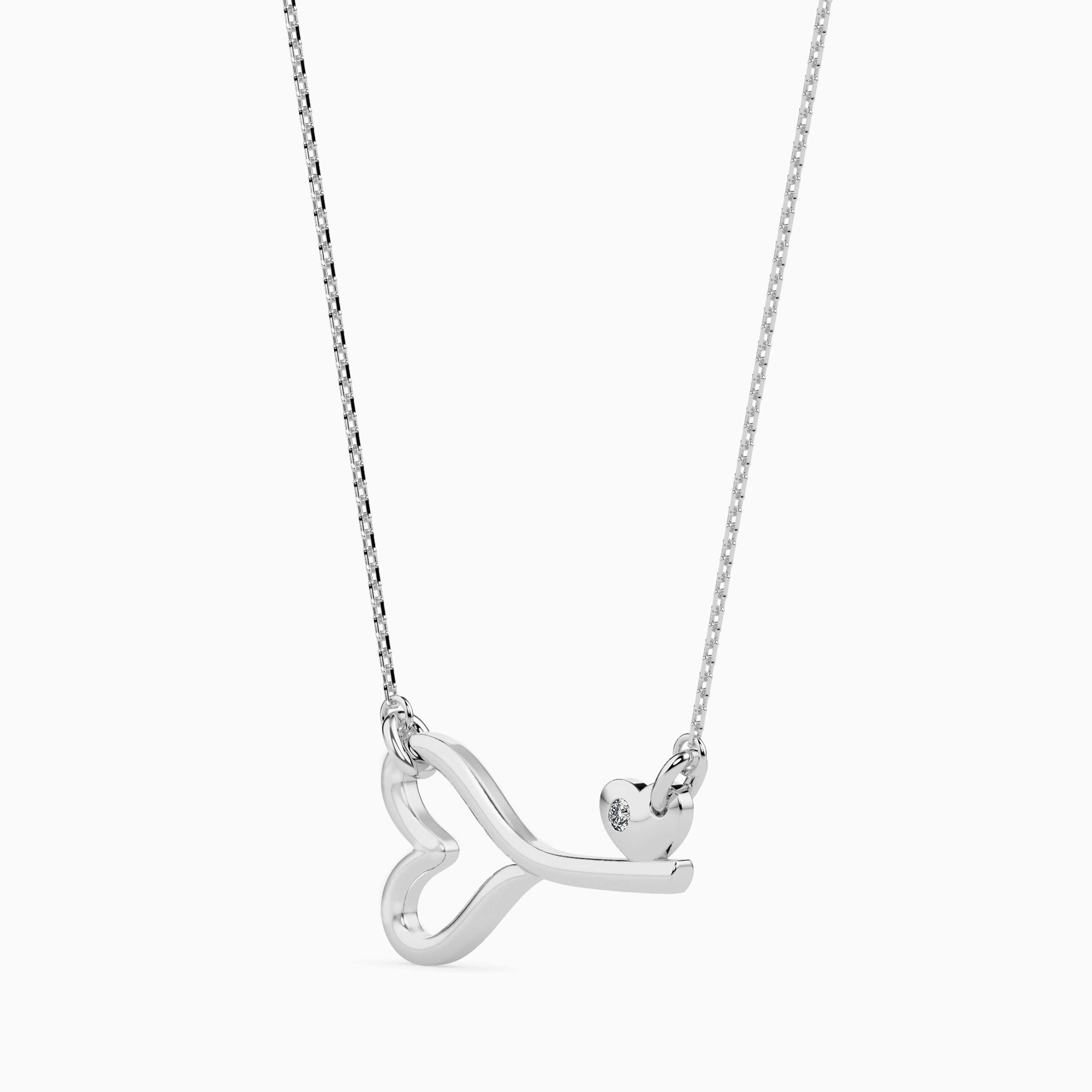 Heartfelt Key Diamond Necklace
