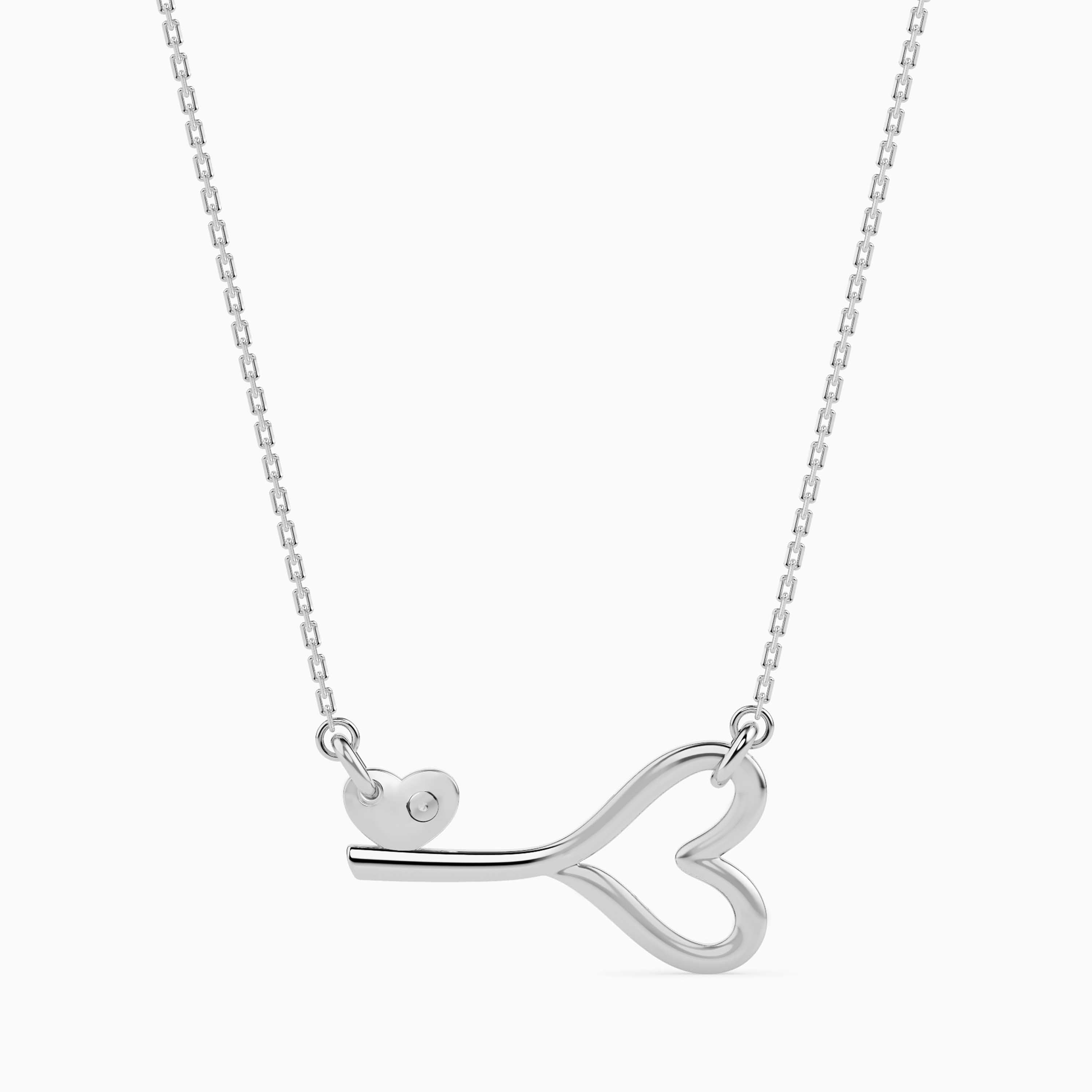 Heartfelt Key Diamond Necklace