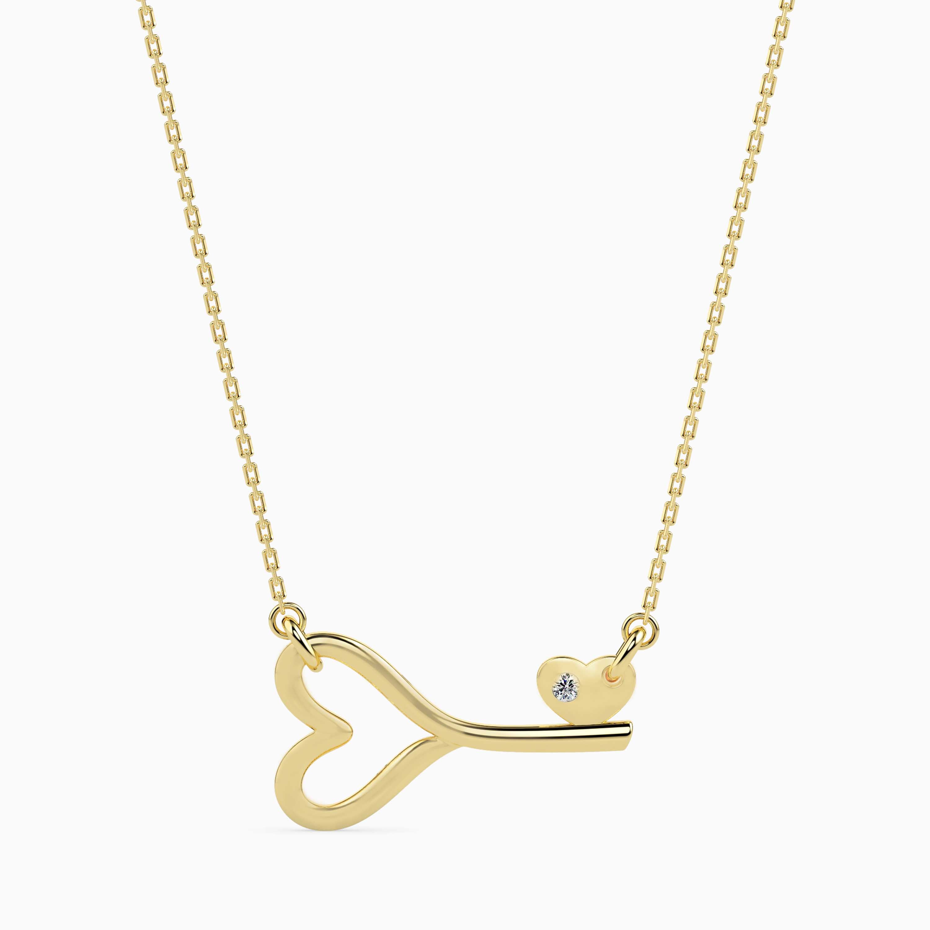 Heartfelt Key Diamond Necklace