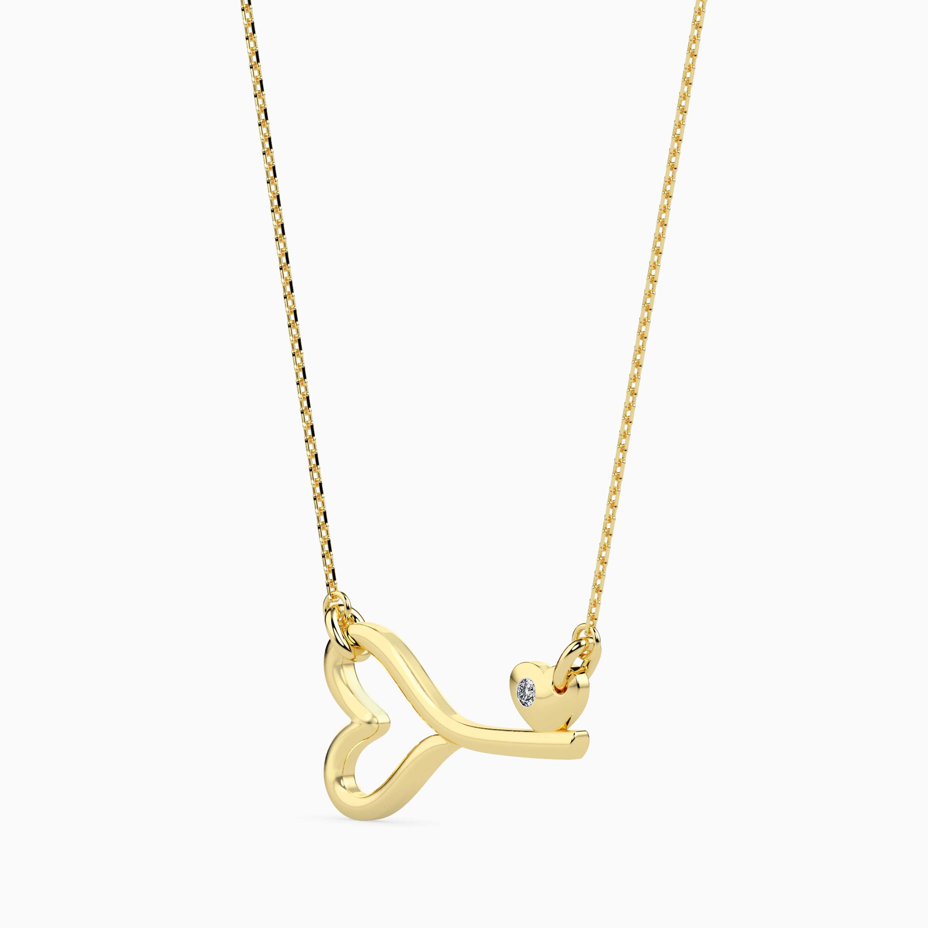 Heartfelt Key Diamond Necklace