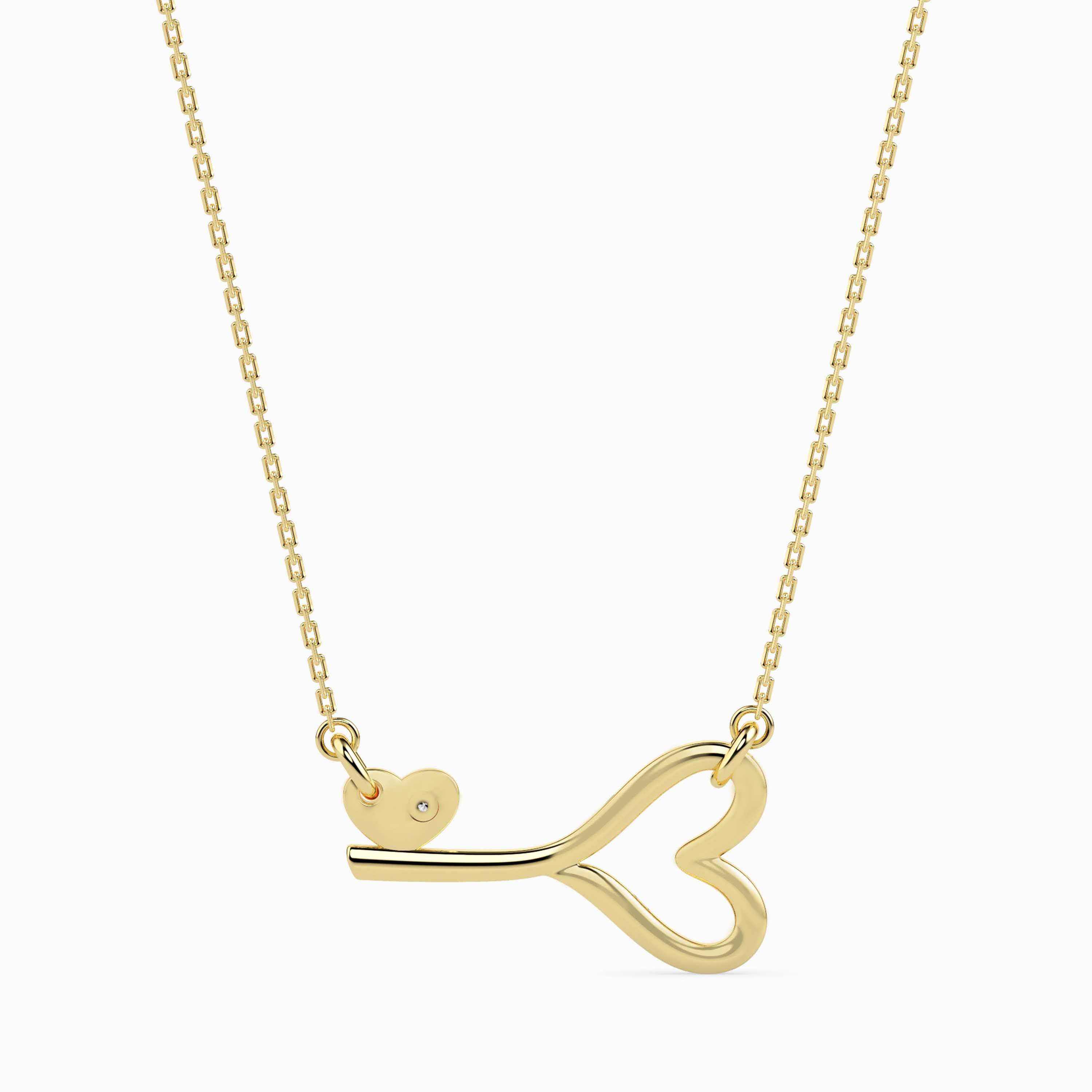 Heartfelt Key Diamond Necklace