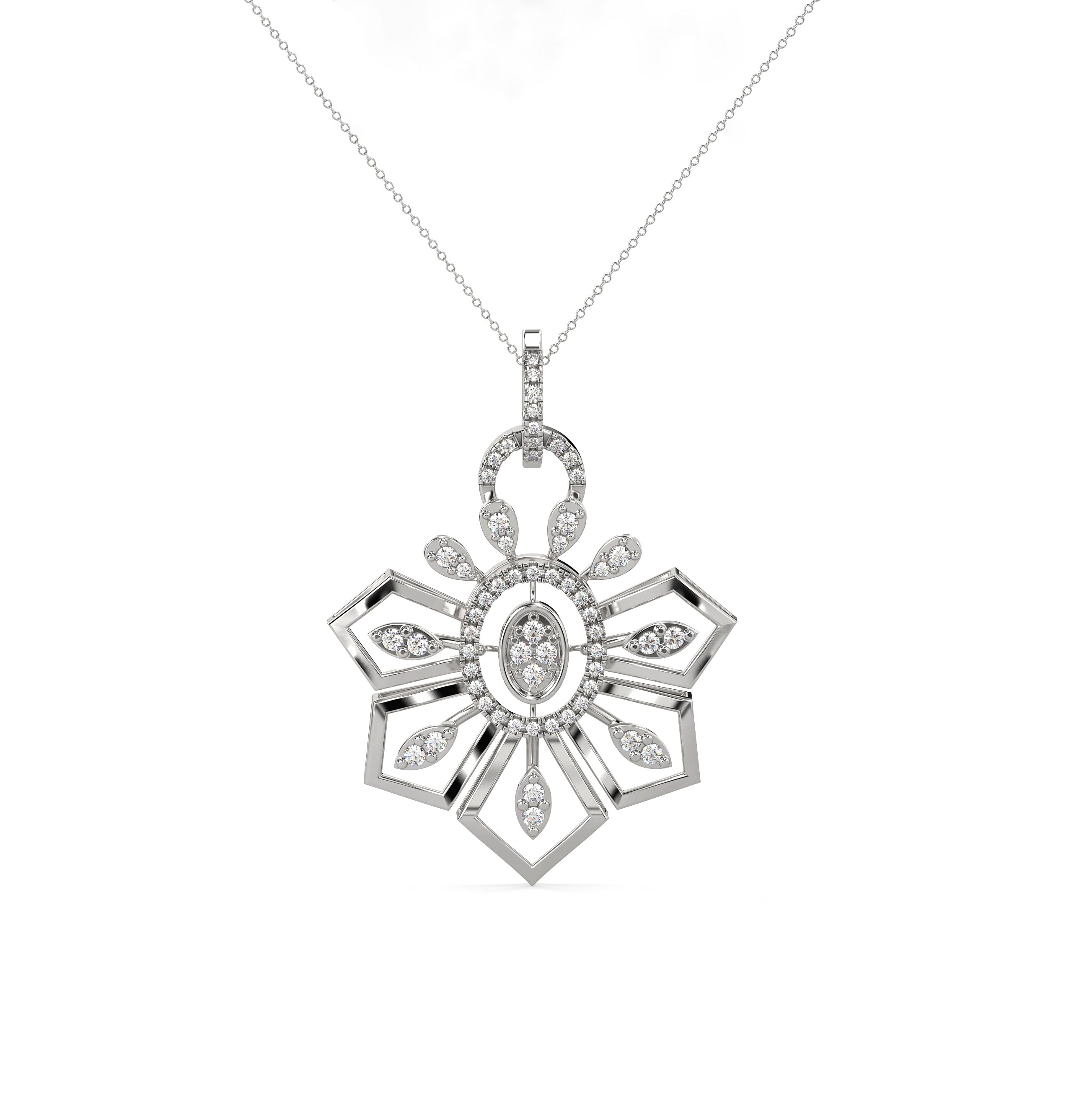 Regal Blossom Diamond Pendant