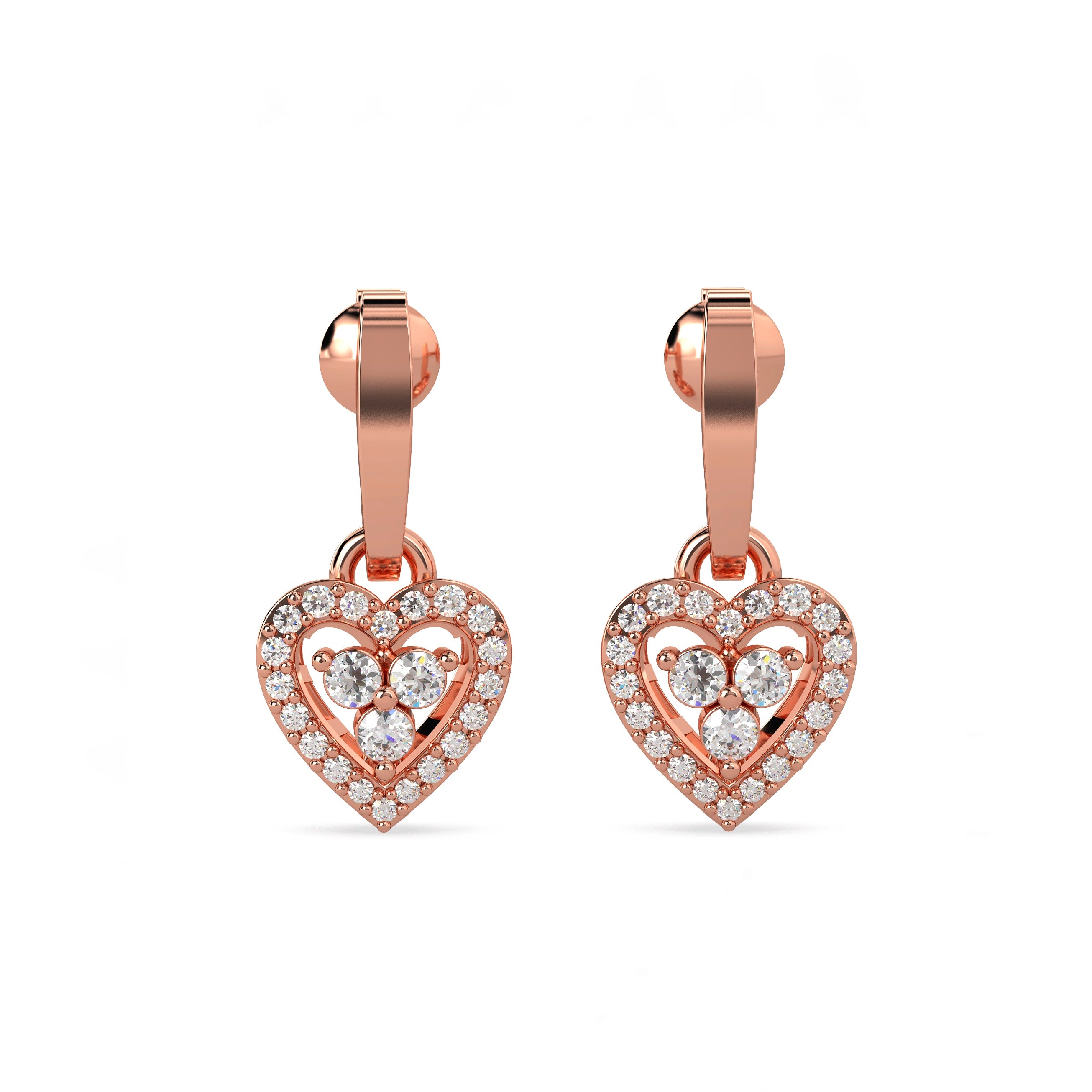 Sweetheart Drop Diamond Earrings