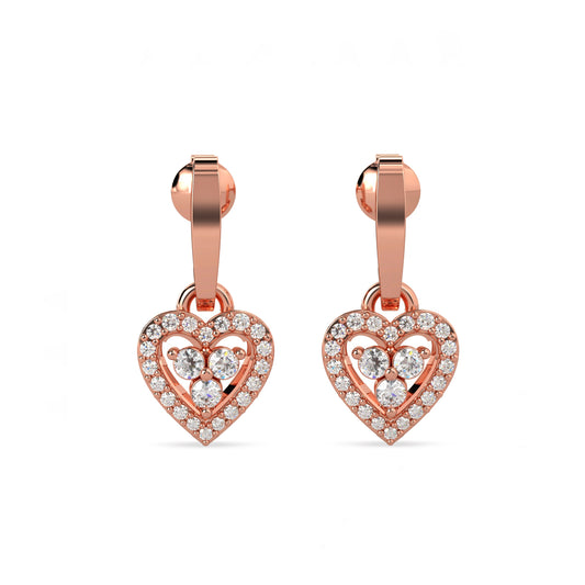 Sweetheart Drop Diamond Earrings