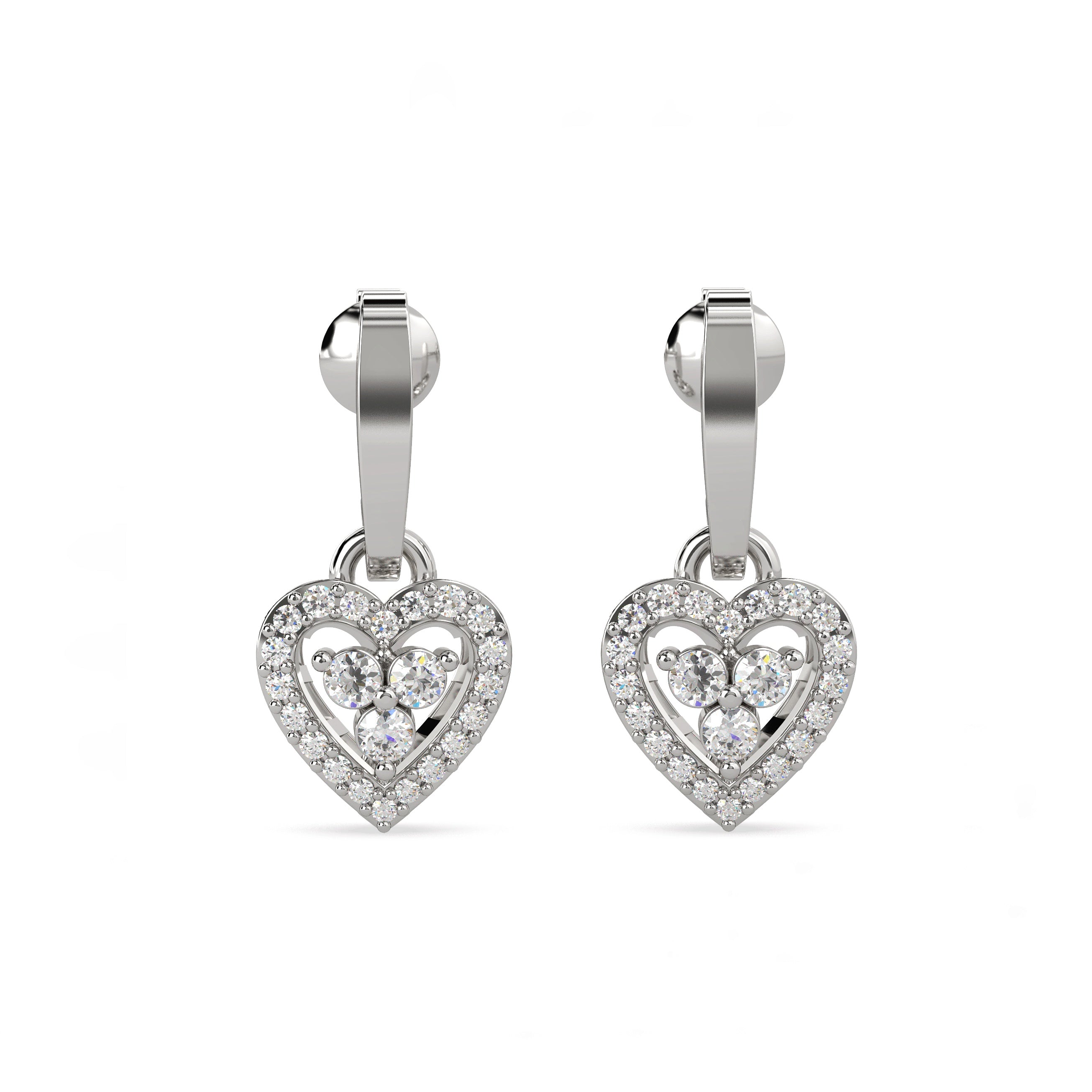 Sweetheart Drop Diamond Earrings