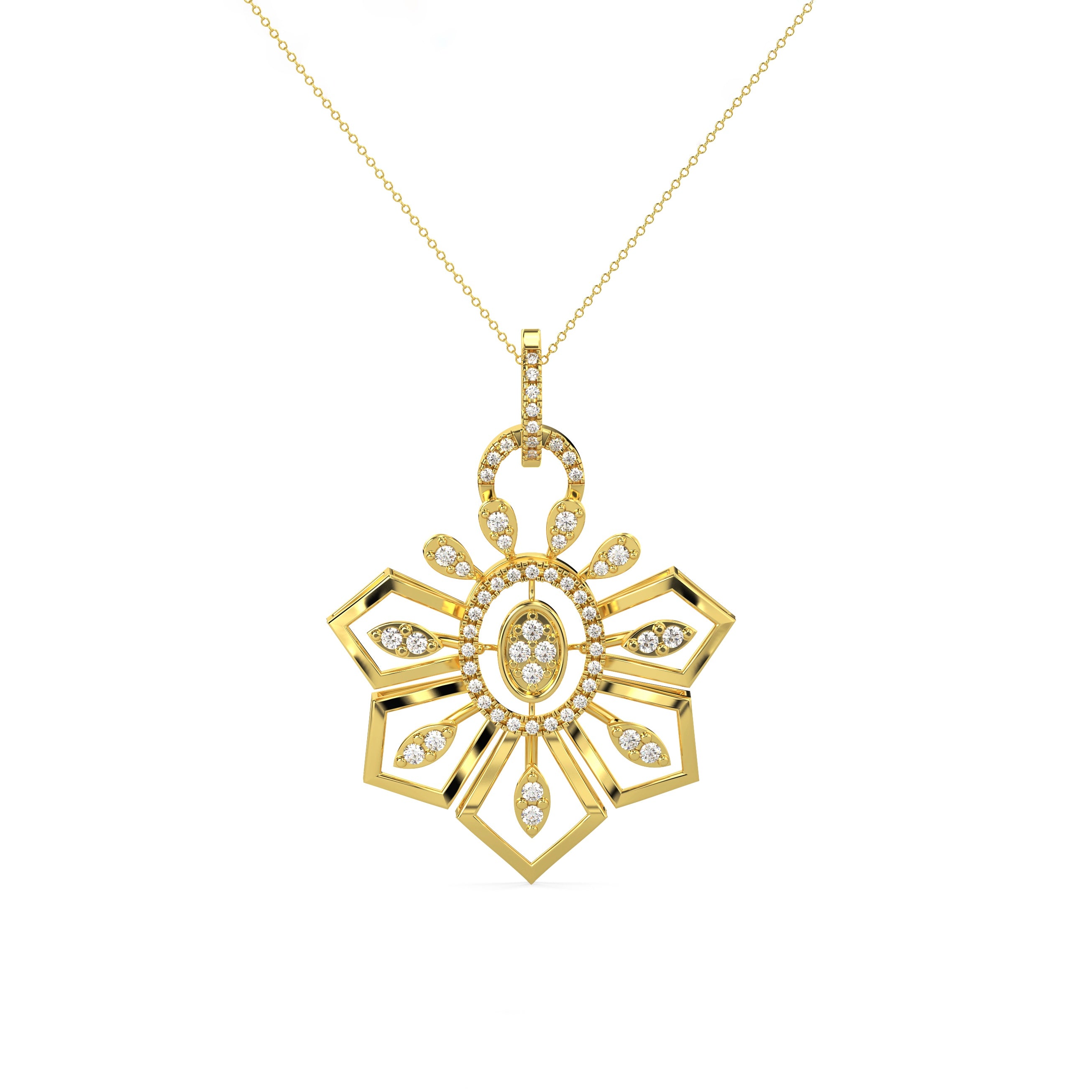 Regal Blossom Diamond Pendant
