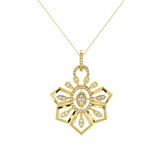 Regal Blossom Diamond Pendant
