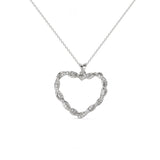 Twisted Heart Diamond Pendant