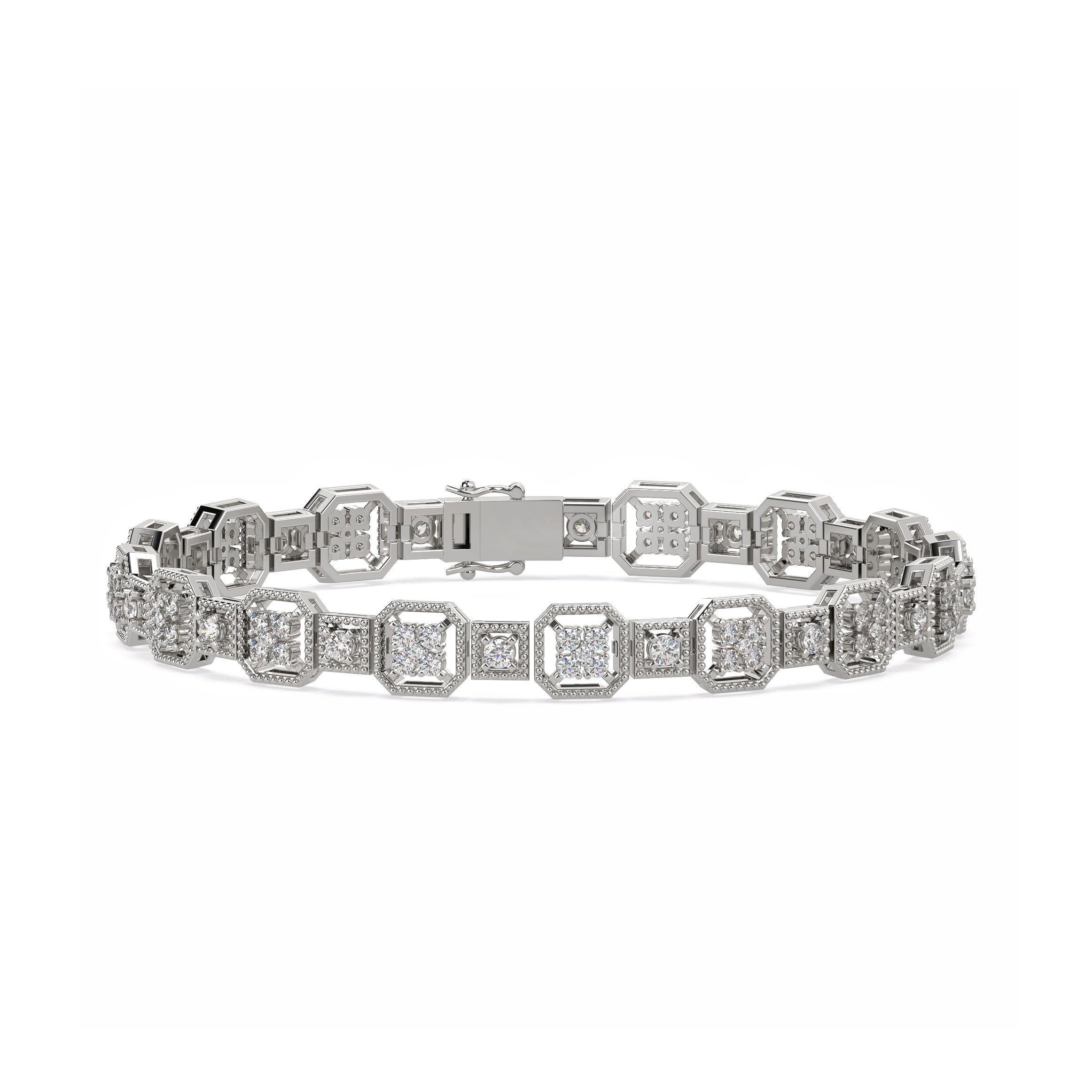 Golden Hex Diamond Bracelet