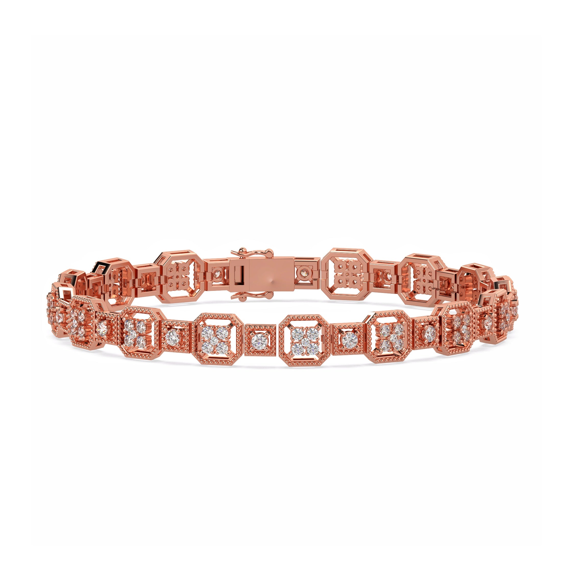 Golden Hex Diamond Bracelet