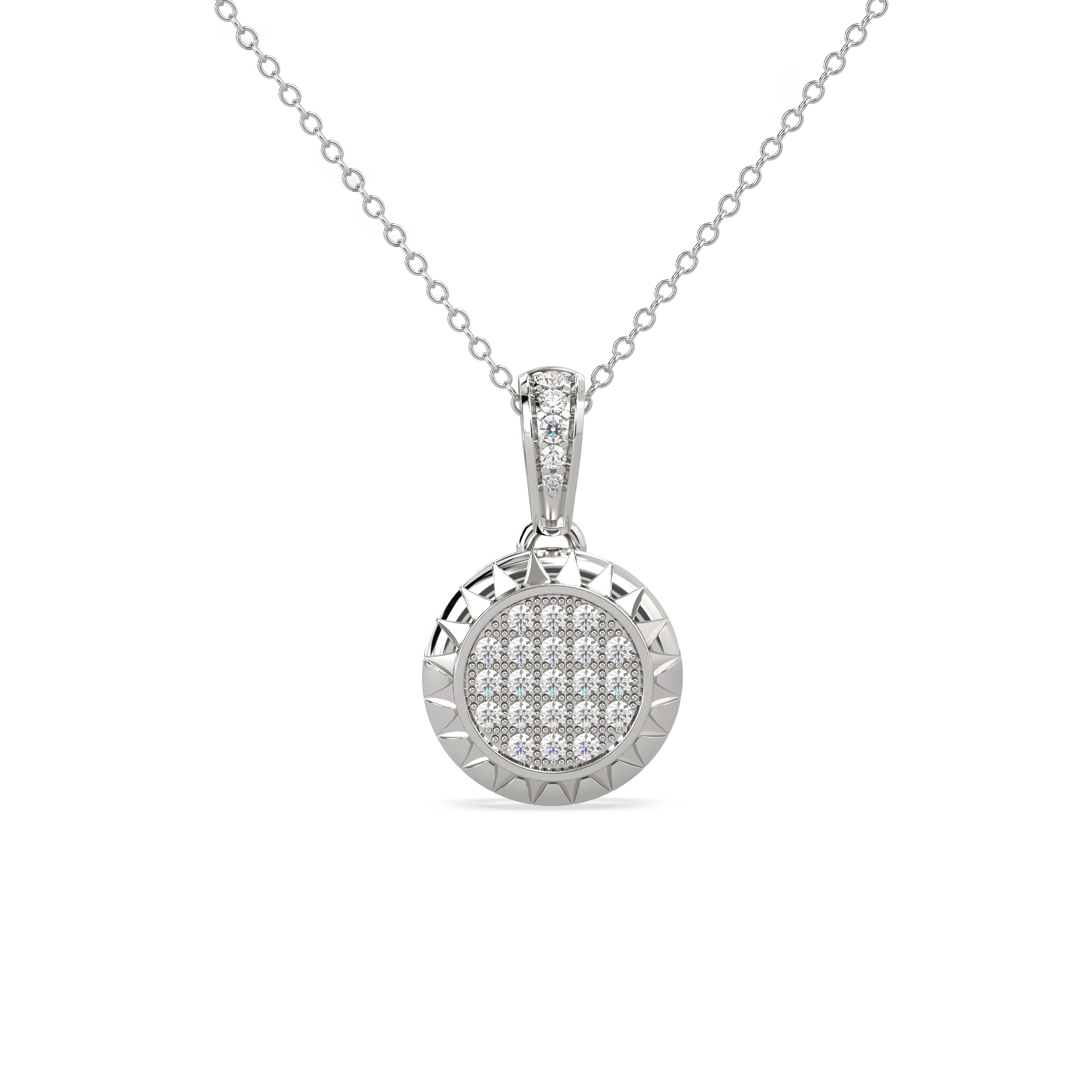 Sunburst Diamond Pendant