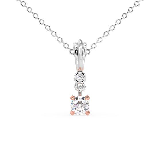 Classic Solitaire Drop Pendant