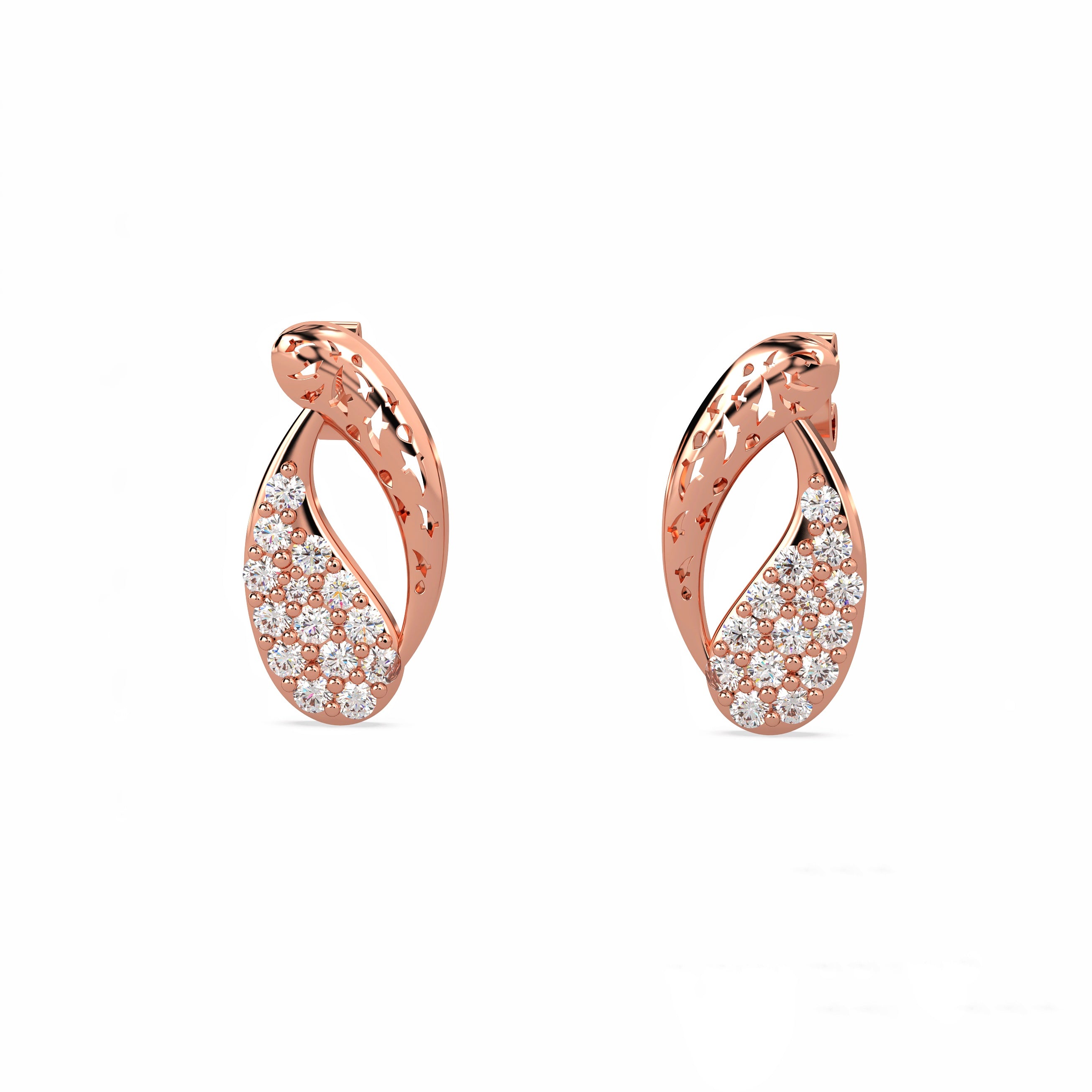Elegant Twist Diamond Earrings